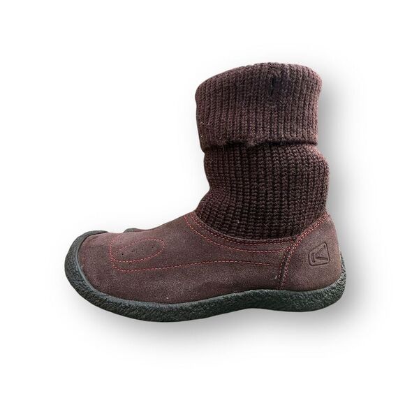 KEEN Shay Women's Brown Suede Knit Ankle Booties Size 7 - Picture 4 of 11